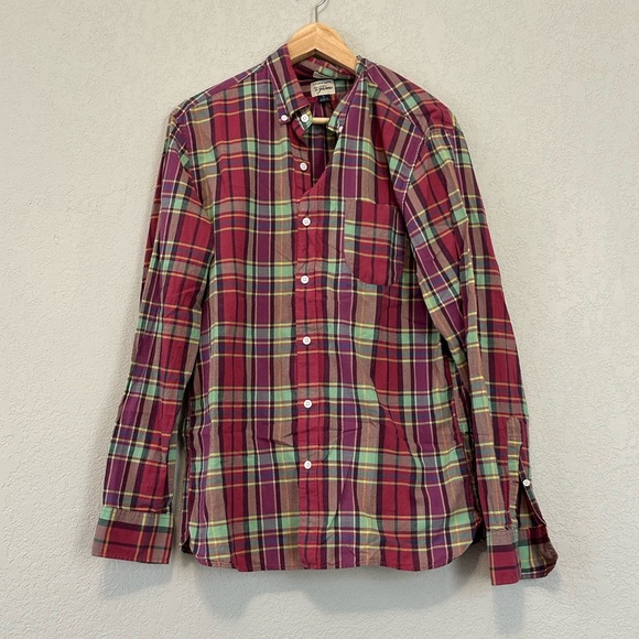 J.Crew Plaid Button-down (Large) - Picture 1 of 3